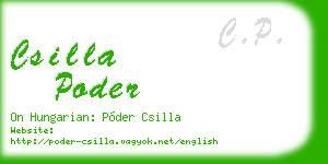 csilla poder business card