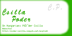 csilla poder business card